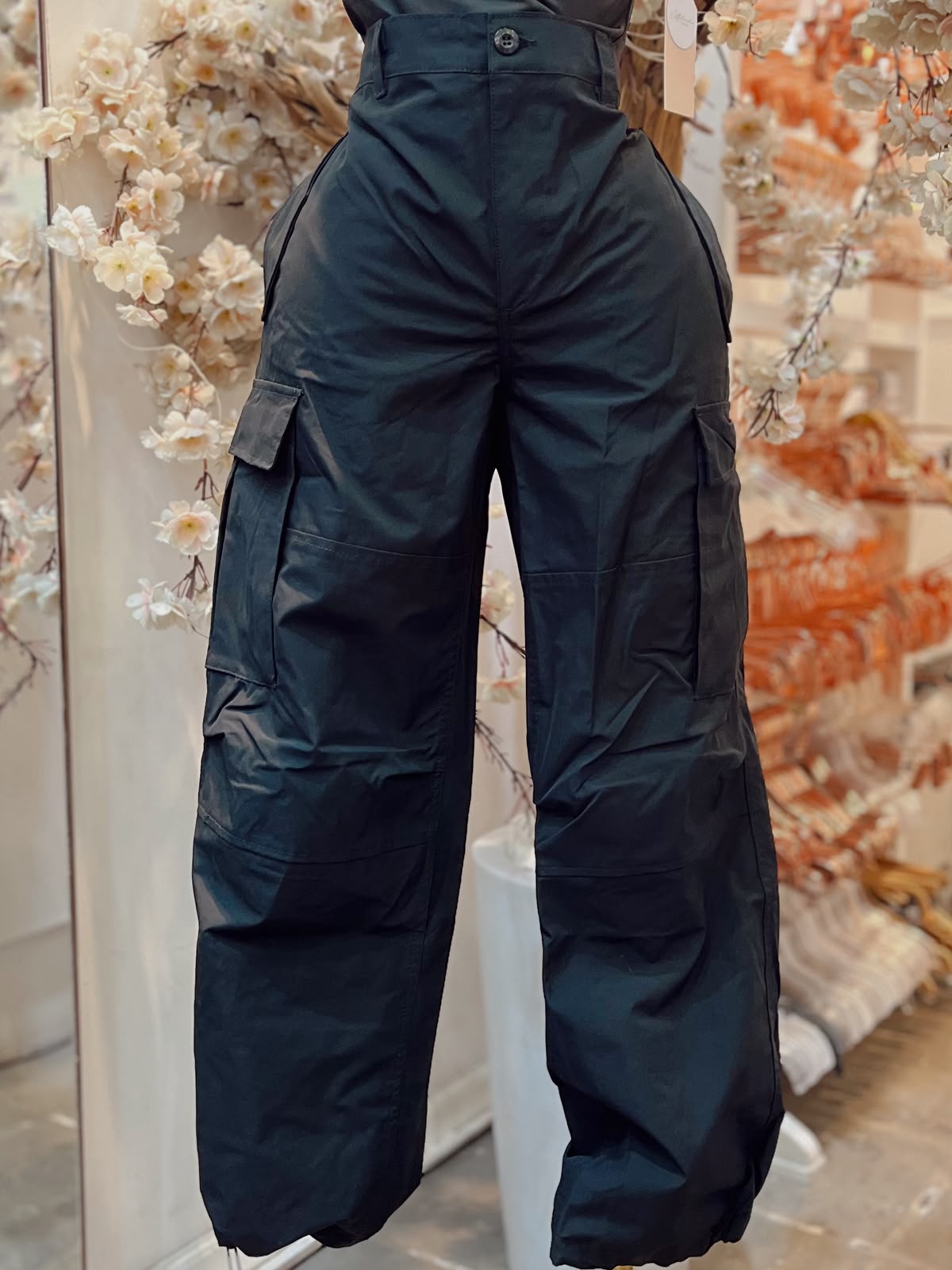 Pantalón Cargo Oversize Negro